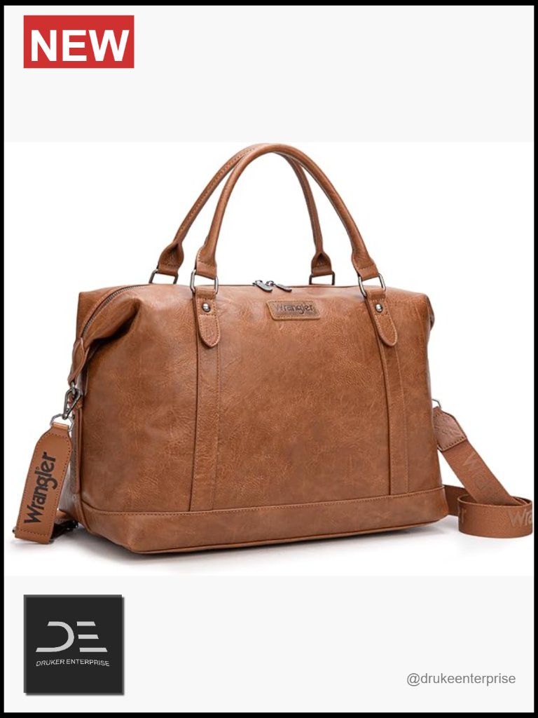Vegan Leather Weekender Duffel Bag Waterproof Travel Carry On Overnight